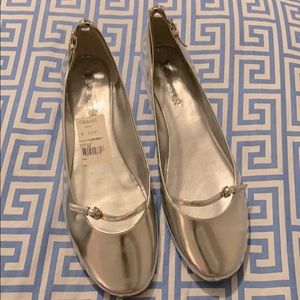 Women’s Silver/Metal Ballerina Flat
